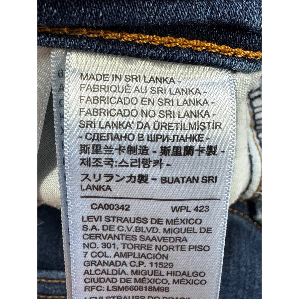 Levi's Womens 726 Flare Mid Rise Stretch Blue Denim Jeans 30x32 Meas: 30x31 - Picture 7 of 8